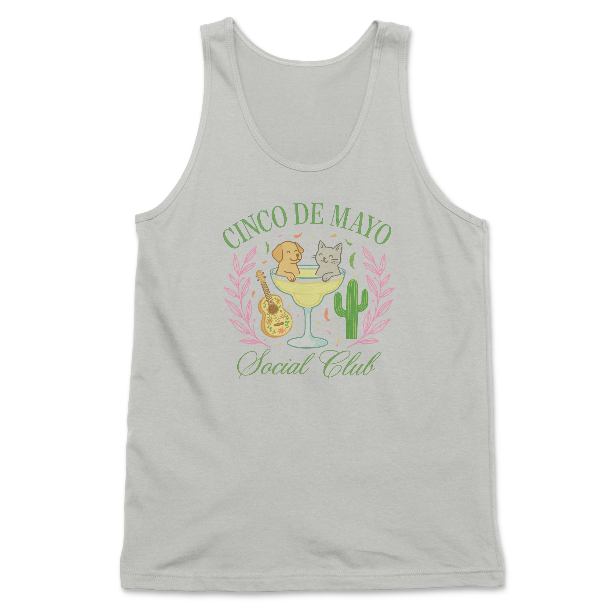 Cinco De Mayo Social Club - (Front Print) (Adult Tank Top)