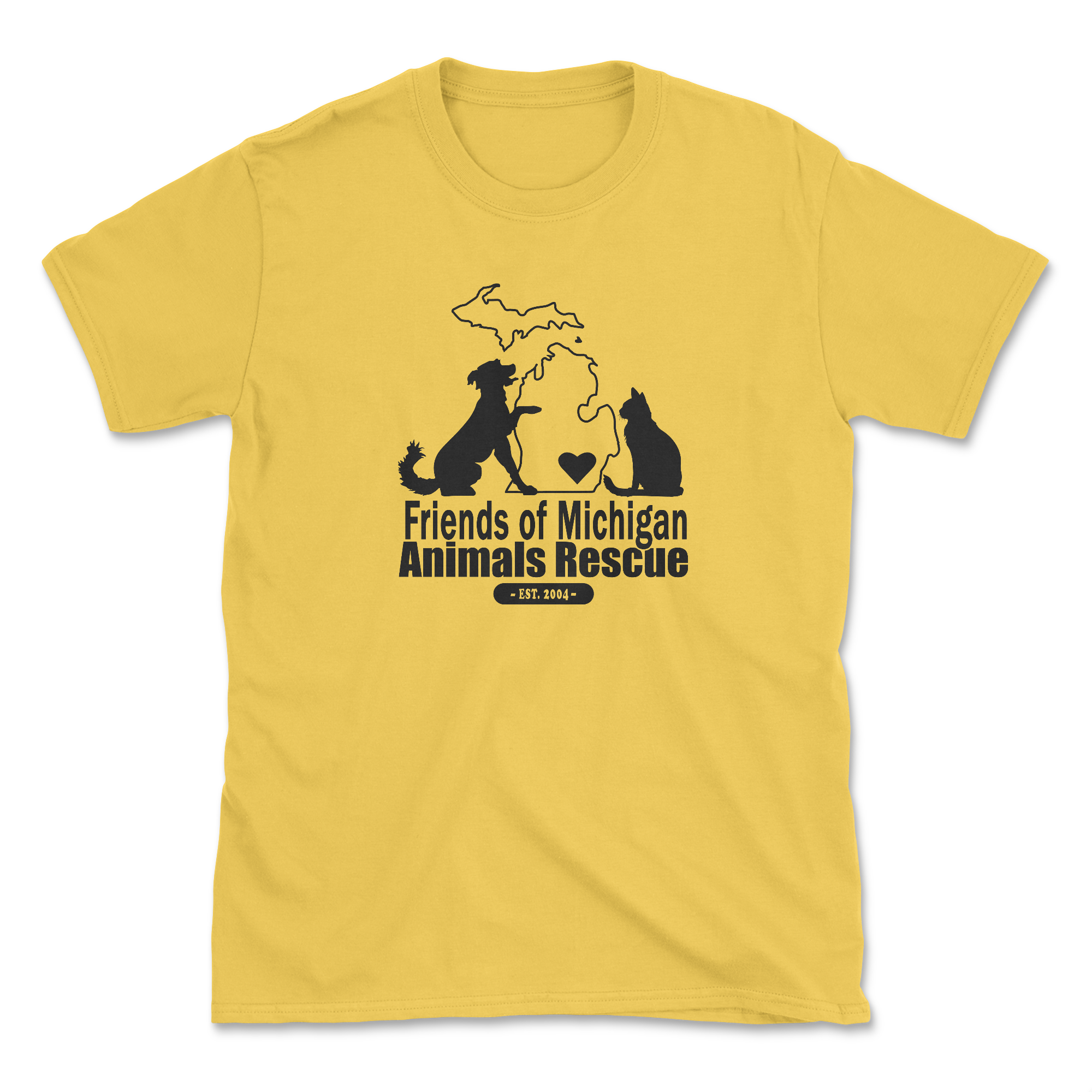 Friends of Michigan Animals Rescue - Daisy (Front Print) (Adult Short Sleeve T-Shirt)