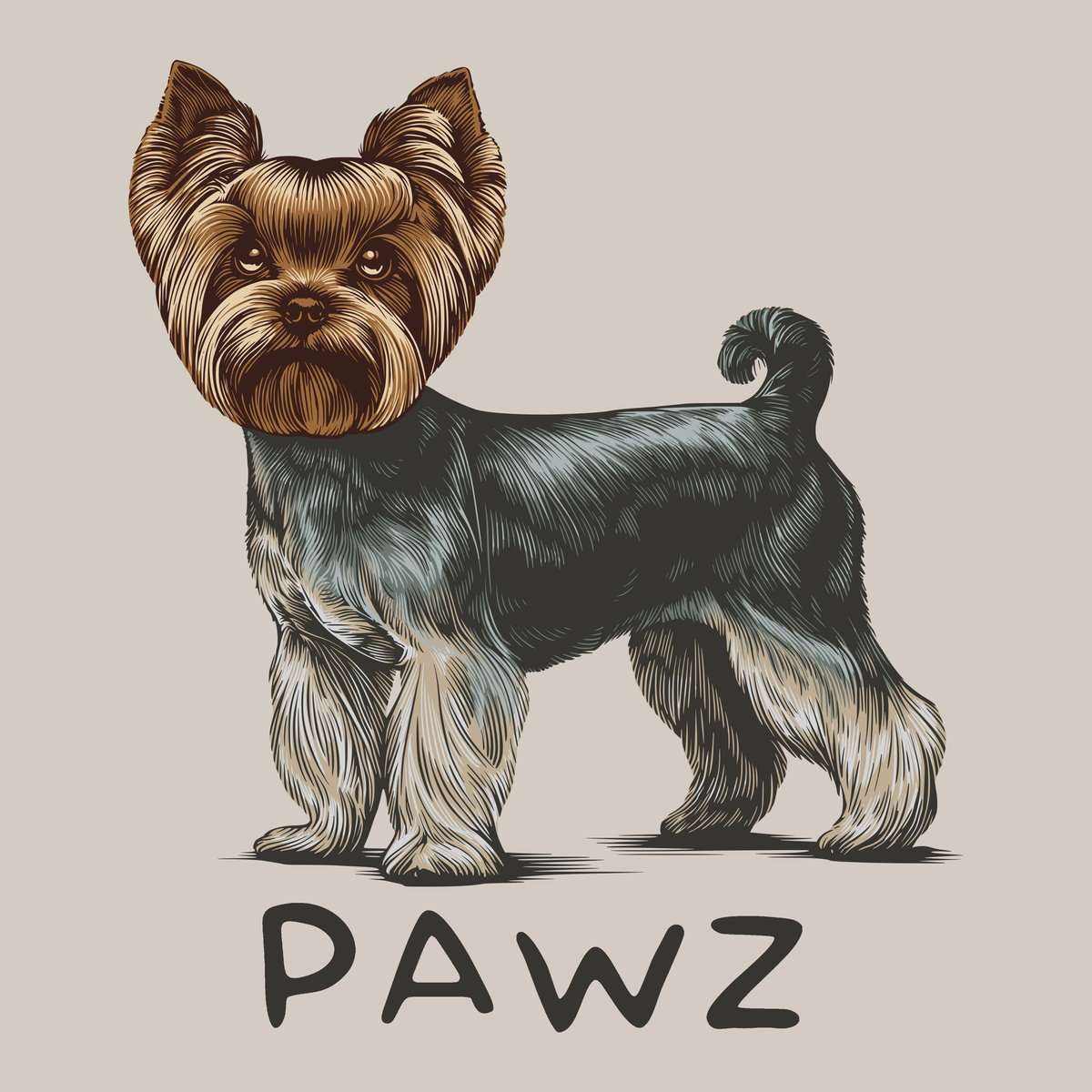 Yorkie - Bone (Adult Hoodie)