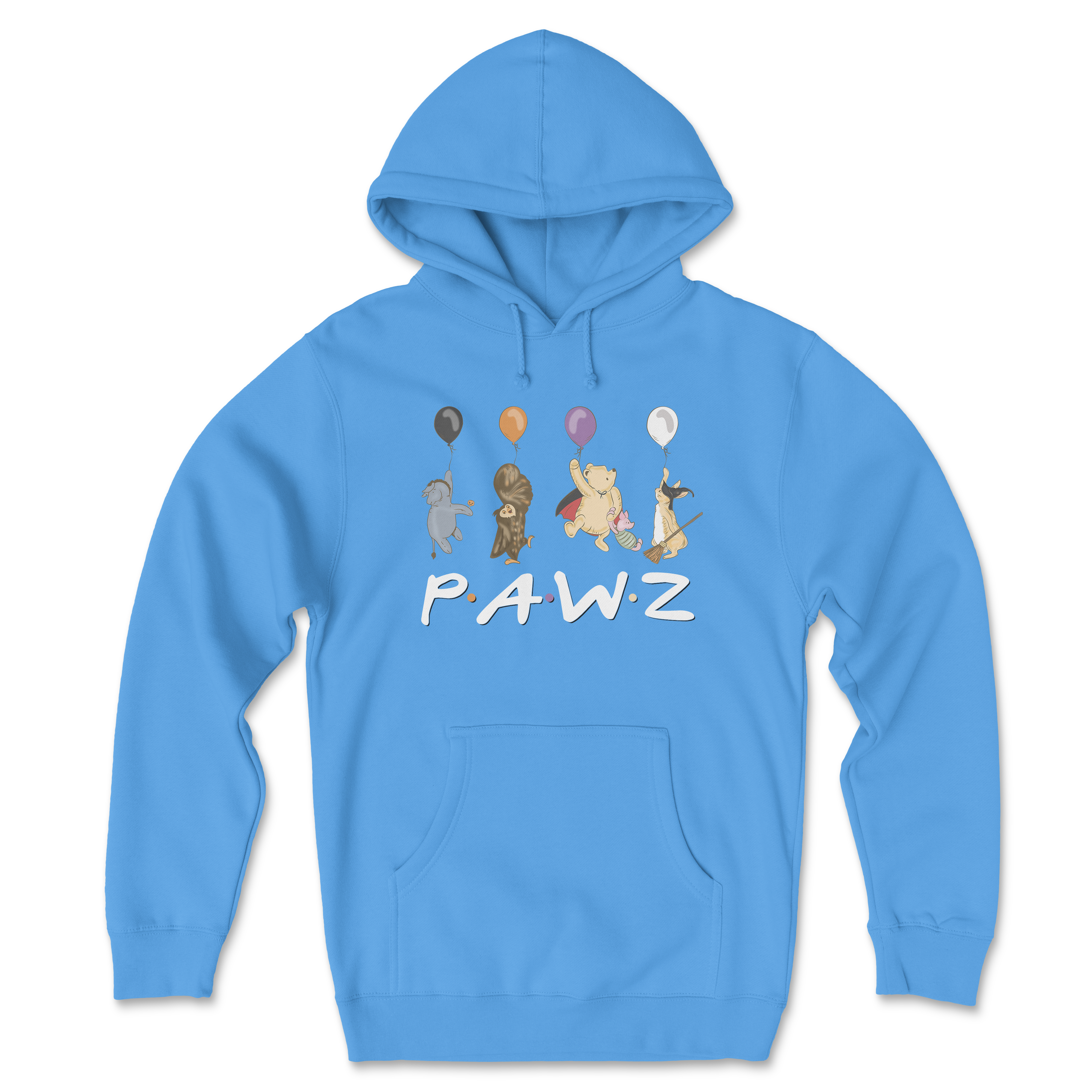 Forever Friends (Carolina Blue) (Front Print) (Adult Hoodie)