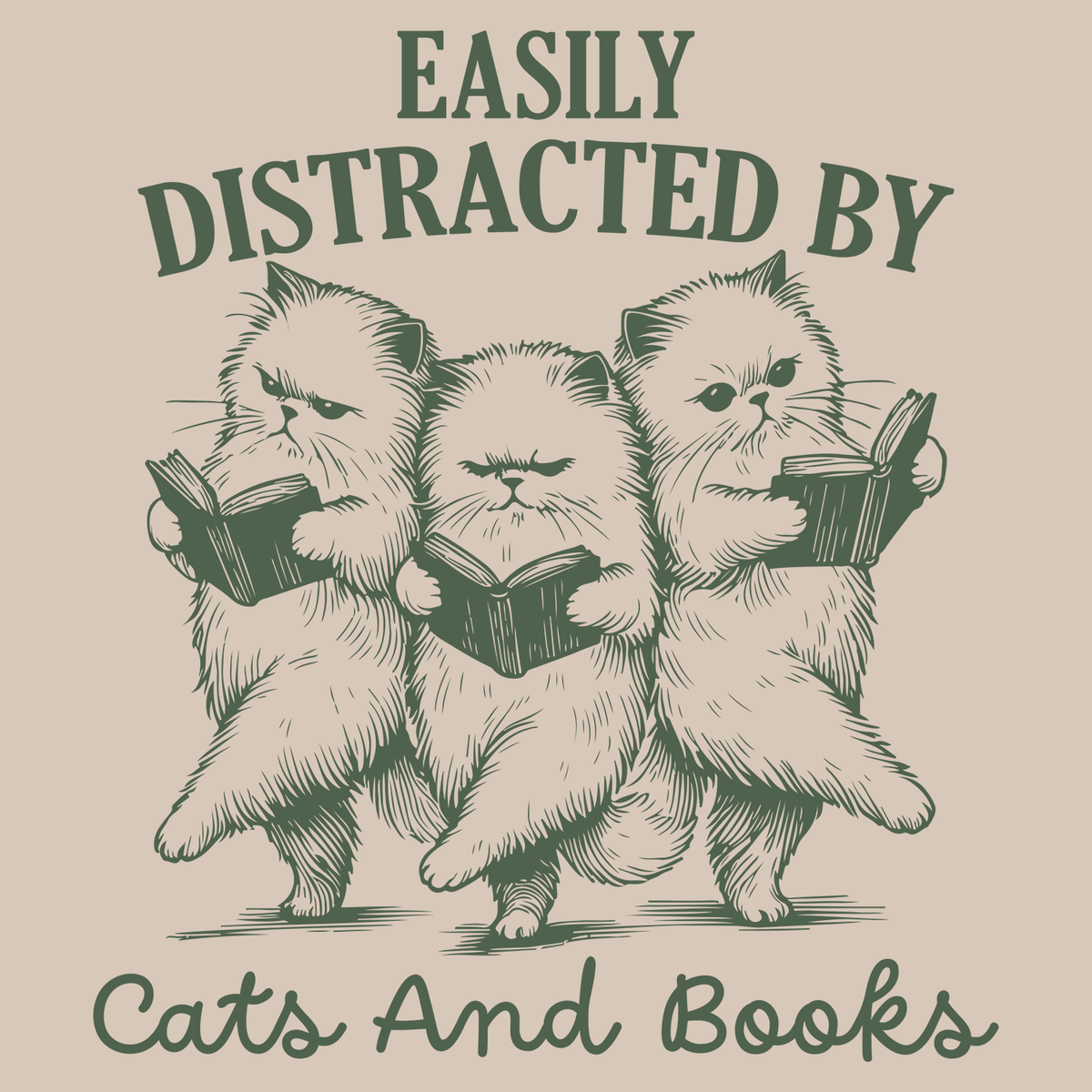 Easily Distracted (Front Print) (Adult Short Sleeve T-Shirt)