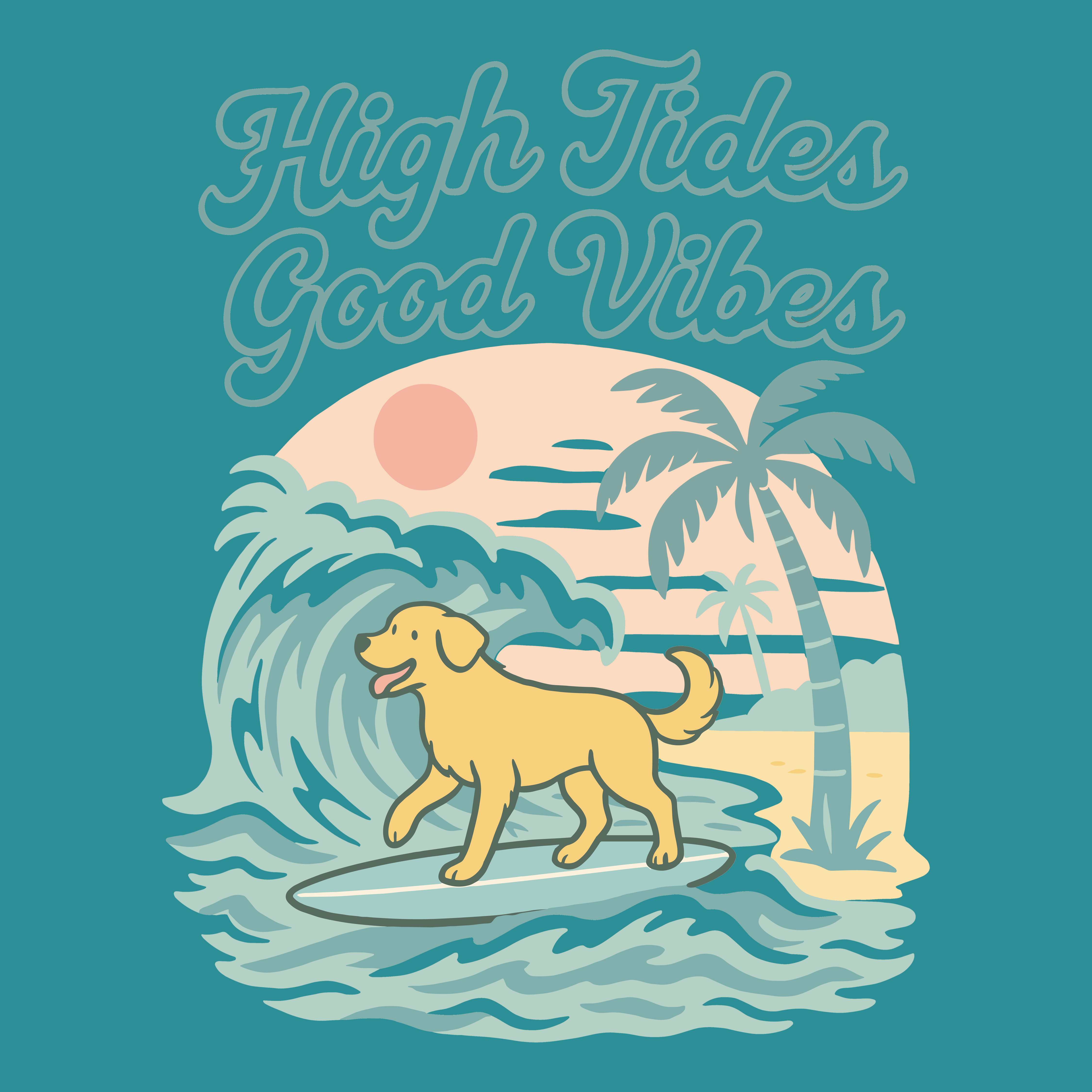 High Tides Good Vibes (Adult Short Sleeve T-Shirt)
