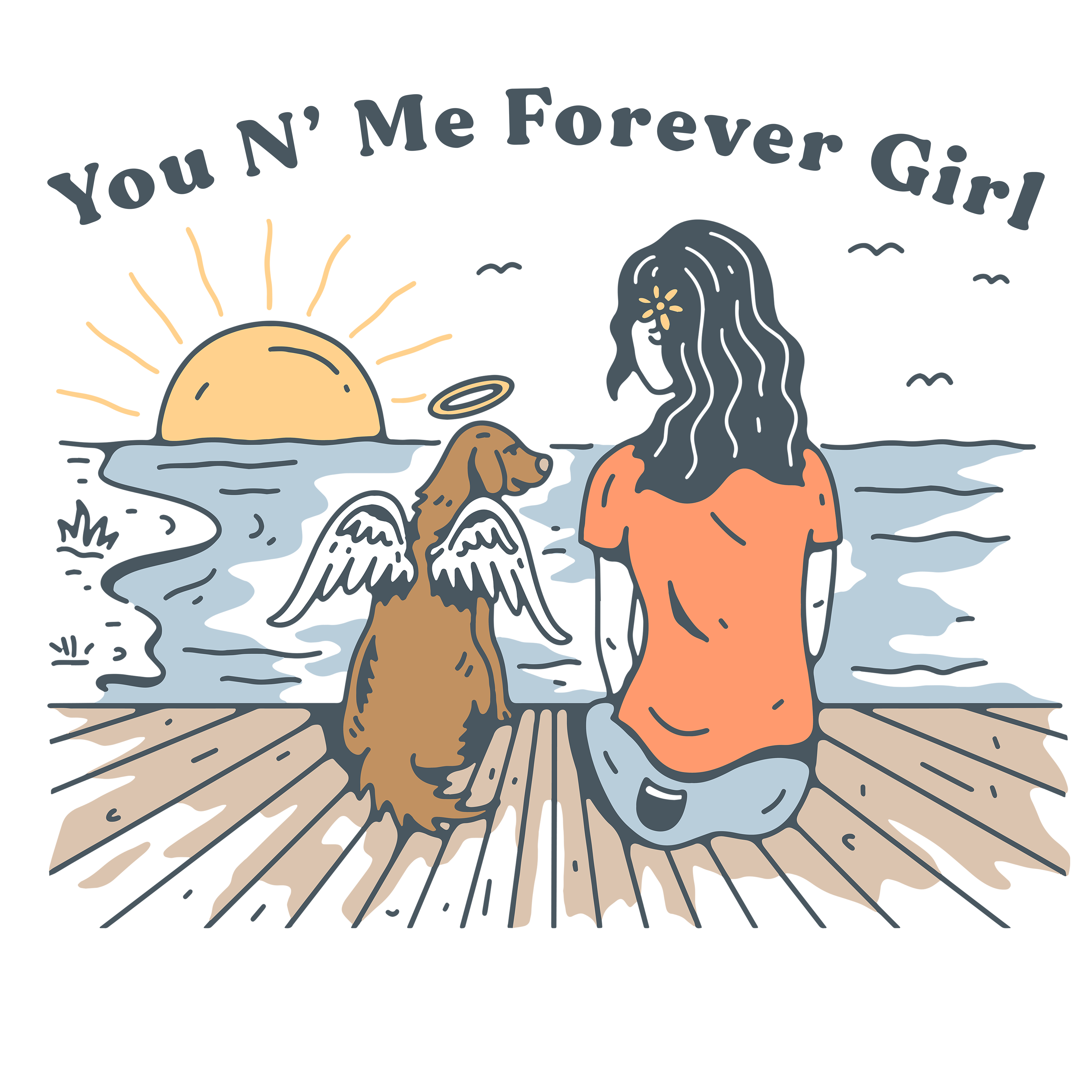 Forever Girl (Front Print) (Adult Hoodie)