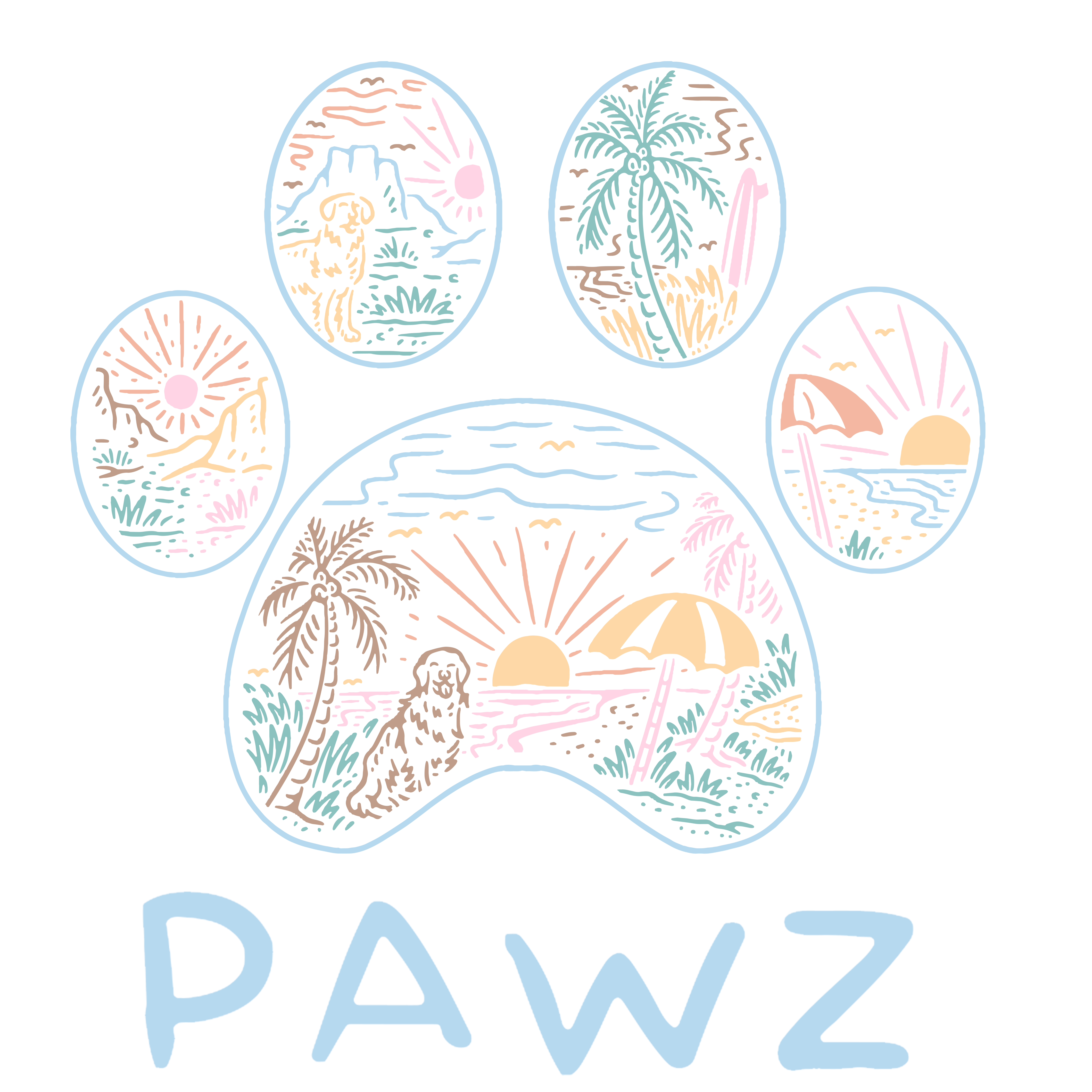 Beach Outline (Adult Short Sleeve T-Shirt)