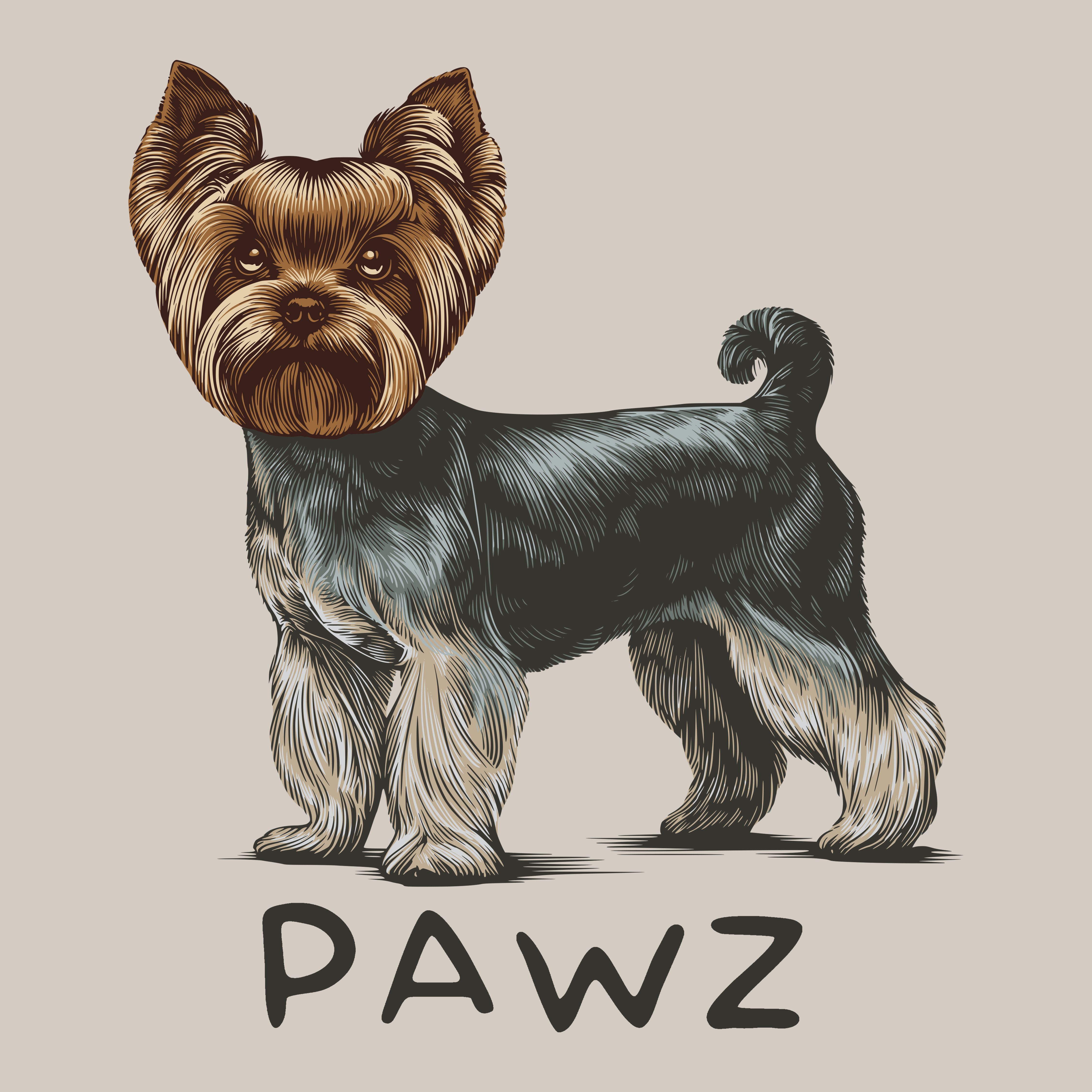 Yorkie - Bone (Adult Hoodie)